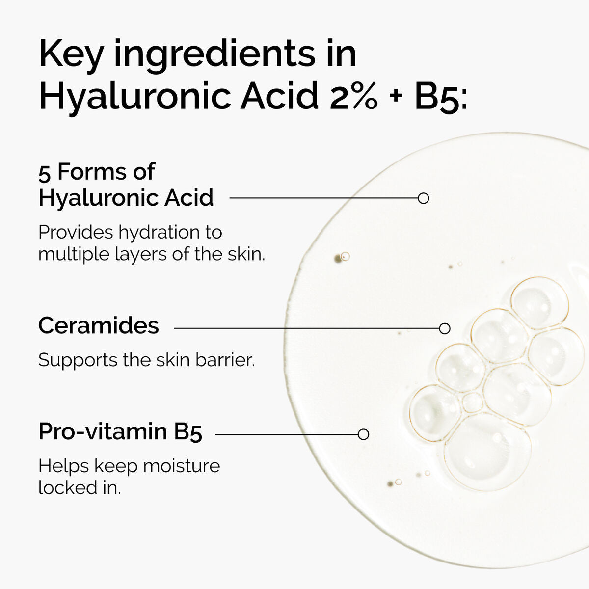 Hyaluronic Acid + B5 (with Ceramides) Targeted Serum Care O7